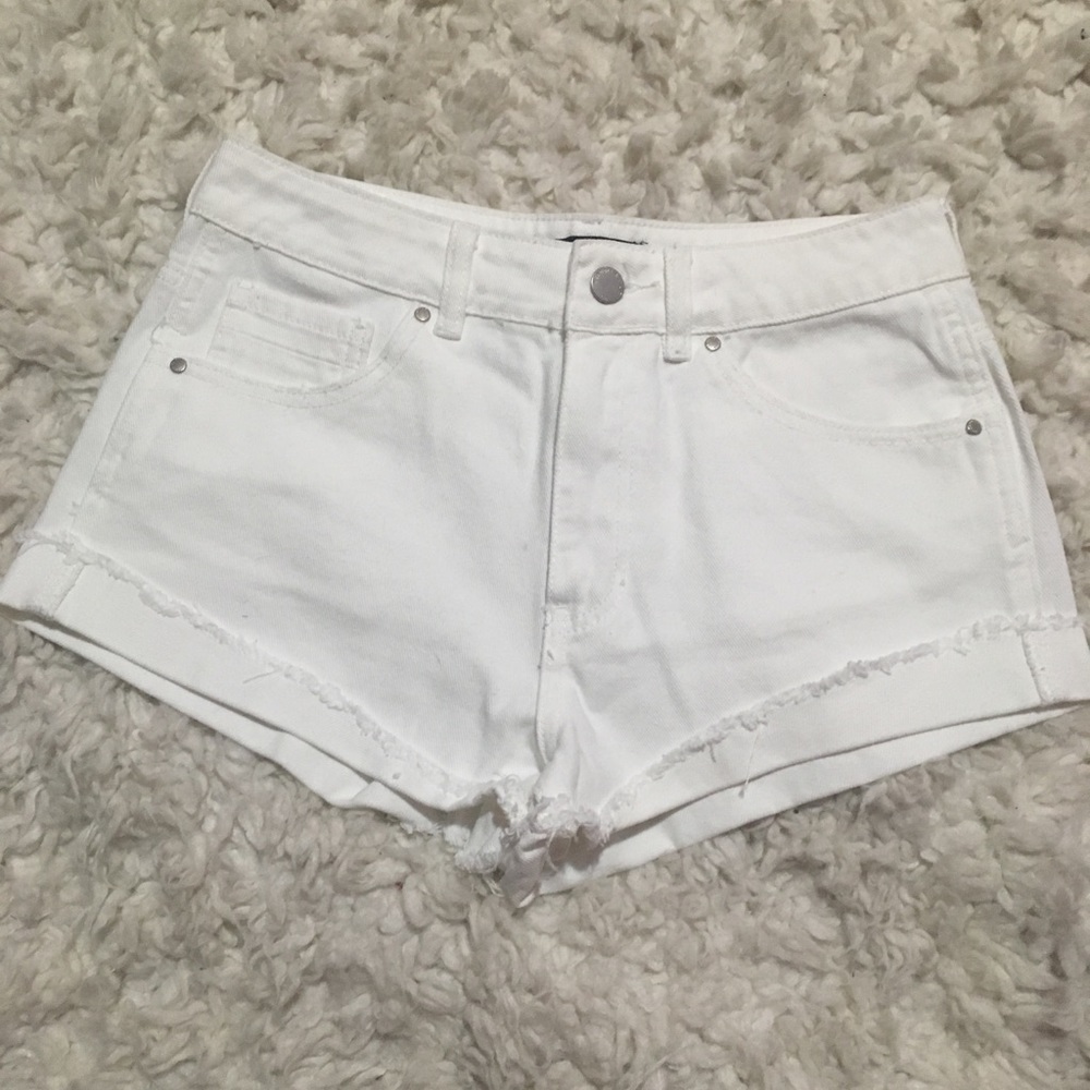 Kendall and Kylie white jean shorts
